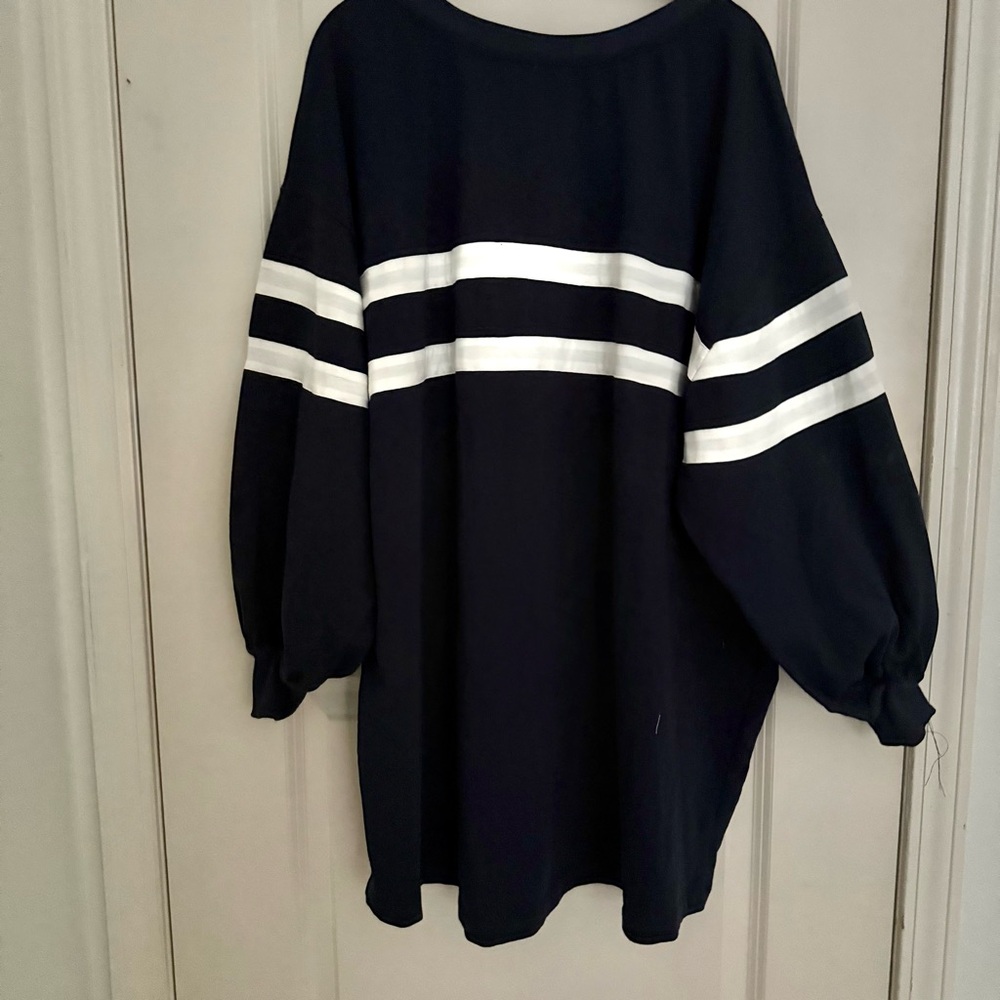 Fp Movement by Free People Post Up Layer Sweater navy combo Top Size Medium - Picture 5 of 11